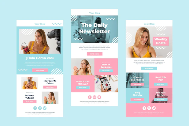 Free Vector | Blogger email template