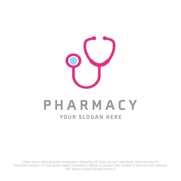 Free Vector | Blue and pink medical logo