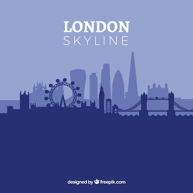 Free Vector | Blue london skyline