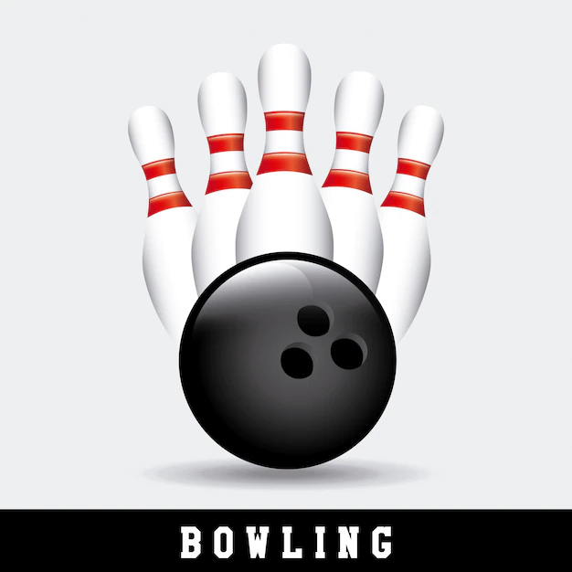 Free Vector | Bowling  set with ball