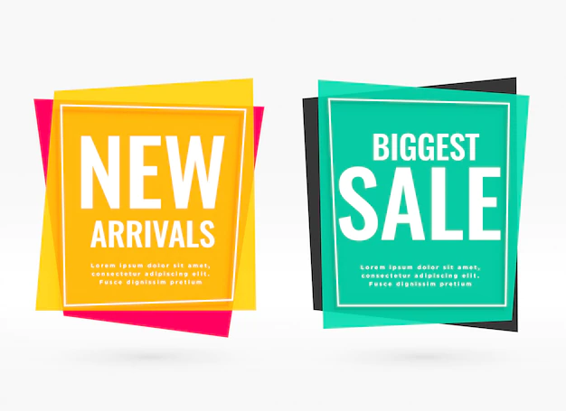 Free Vector | Bright sale banners with text space