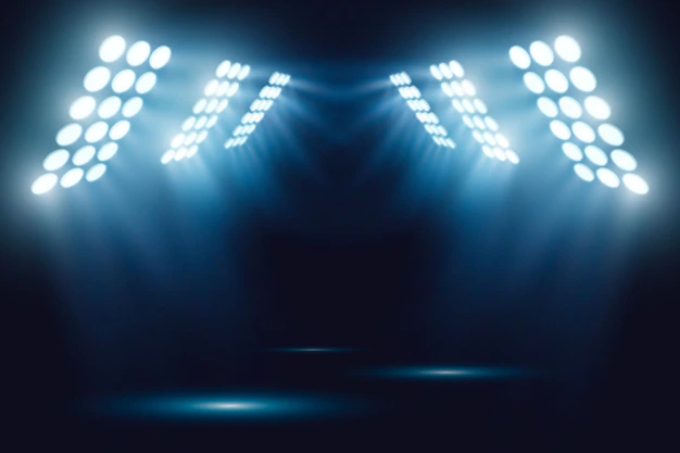 Free Vector | Bright stadium arena lights effect