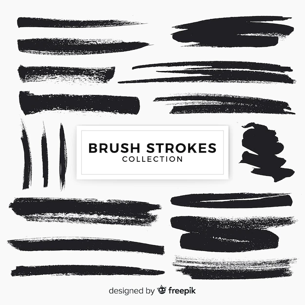Free Vector | Brush strokes pack