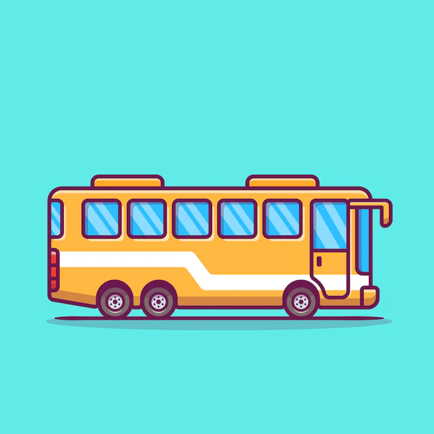 Free Vector | Bus cartoon icon illustration.