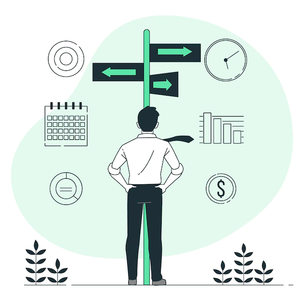 Free Vector | Business decisions concept illustration