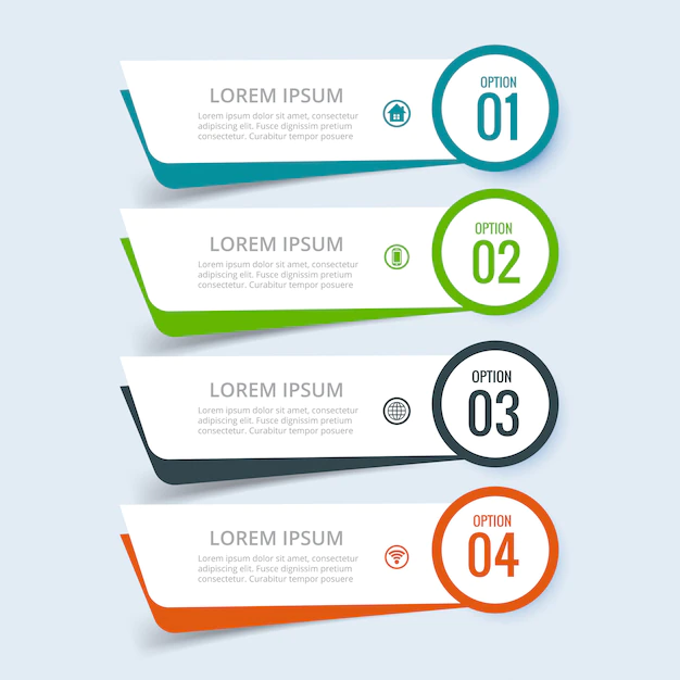Free Vector | Business infographic set of steps design
