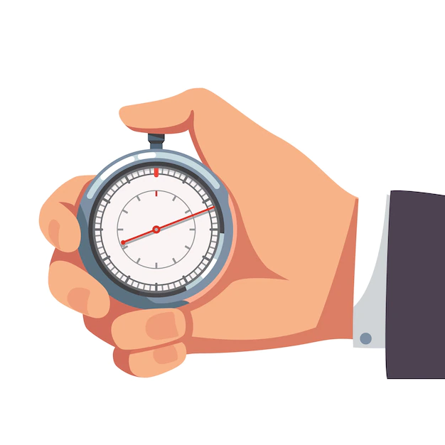 Free Vector | Businessman holding thumb finger on stopwatch