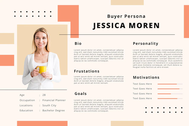 Free Vector | Buyer persona infographics with photo