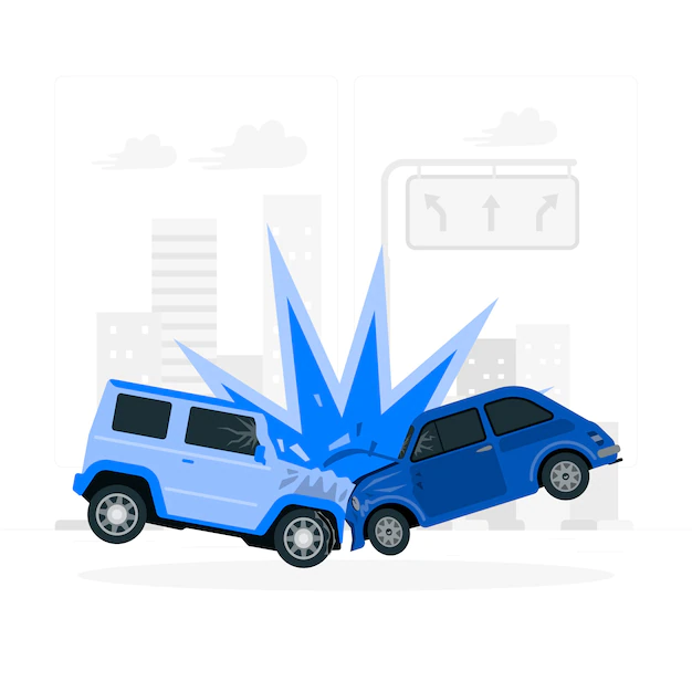 Free Vector | Car crash concept illustration