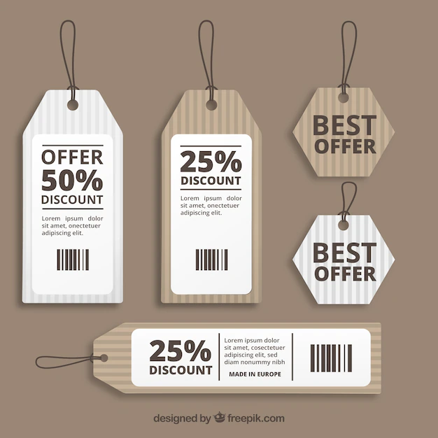 Free Vector | Cardboard sale labels