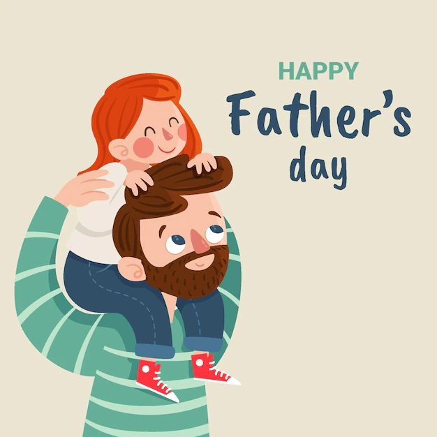 Free Vector | Cartoon father's day illustration