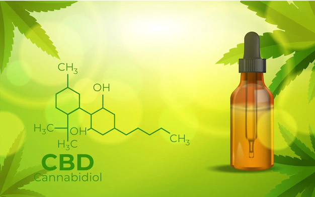 Free Vector | Cbd chemical formula, growing marijuana, cannabinoids and health