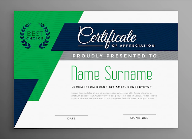 Free Vector | Certificate template with modern geometric shapes