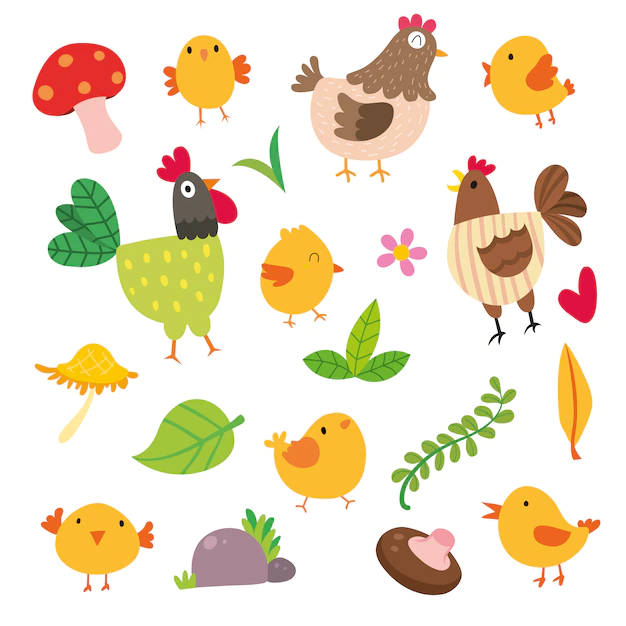 Free Vector | Chicken illustrations collection