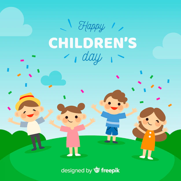 Free Vector | Childrens day flat confetti collection