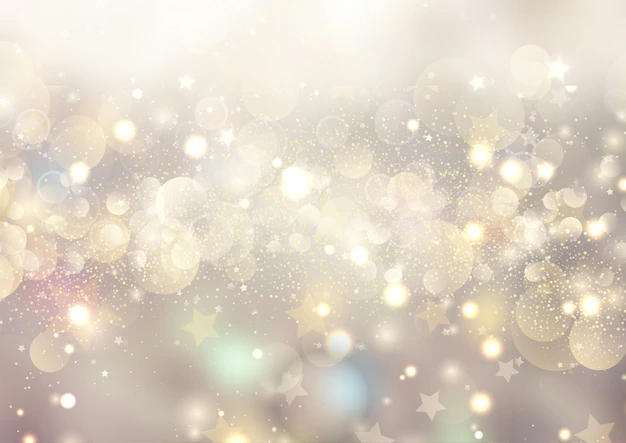 Free Vector | Christmas background of bokeh lights and stars