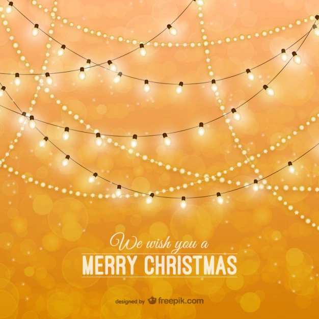 Free Vector | Christmas card with classic lights