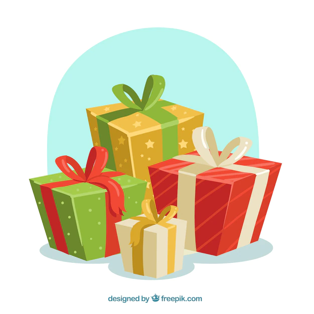 Free Vector | Christmas gifts background