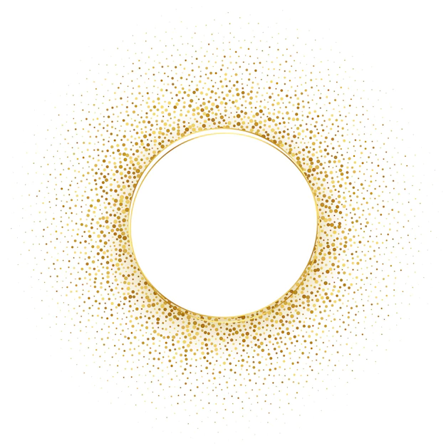 Free Vector | Circle golden halftone frame background