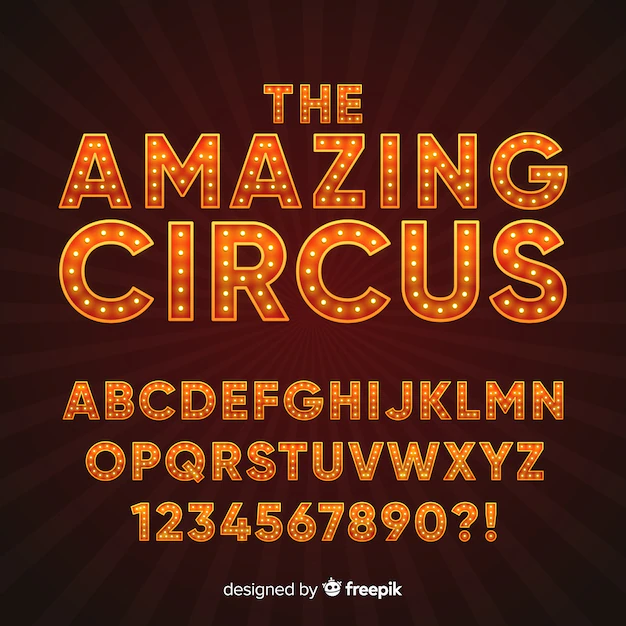 Free Vector | Circus alphabet