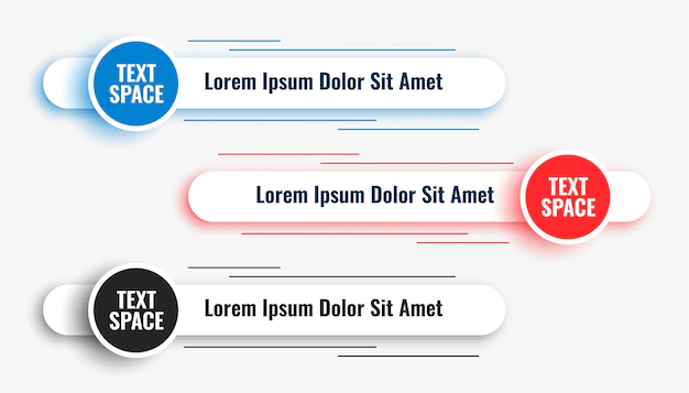 Free Vector | Clean lower third template in circular style