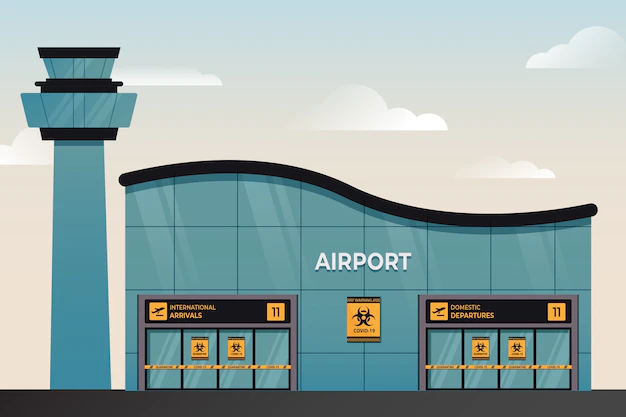 Free Vector | Closed airport due to pandemic