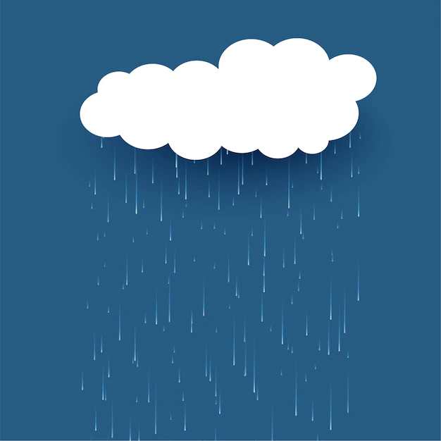 Free Vector | Cloud with falling rain background