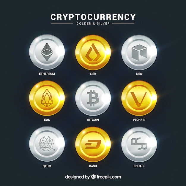 Free Vector | Collection of cryptocurrency coins