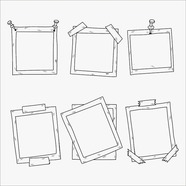 Free Vector | Collection of hand drawn photo frames