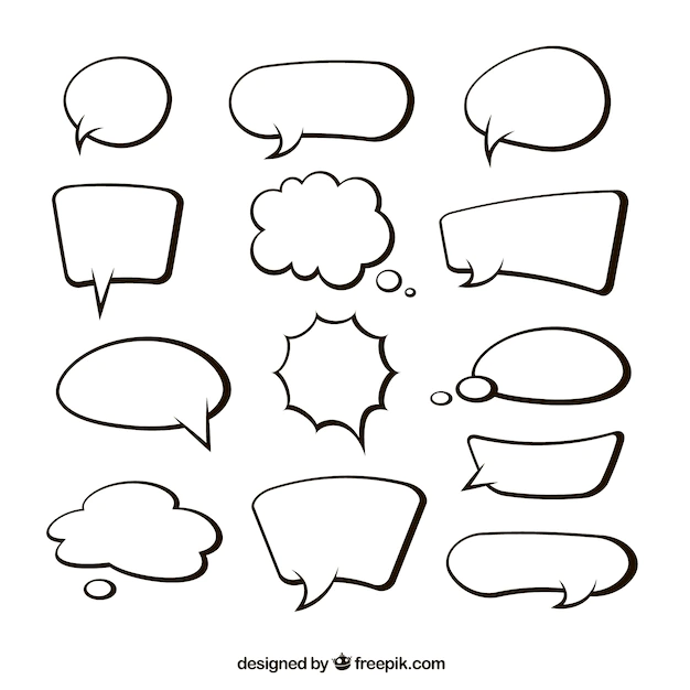 Free Vector | Collection of hand drawn speech bubble