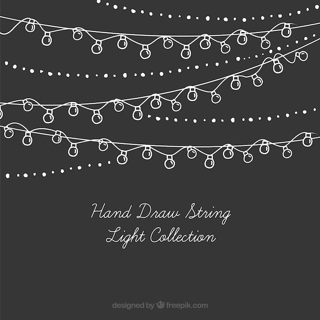 Free Vector | Collection of hand-drawn string lights
