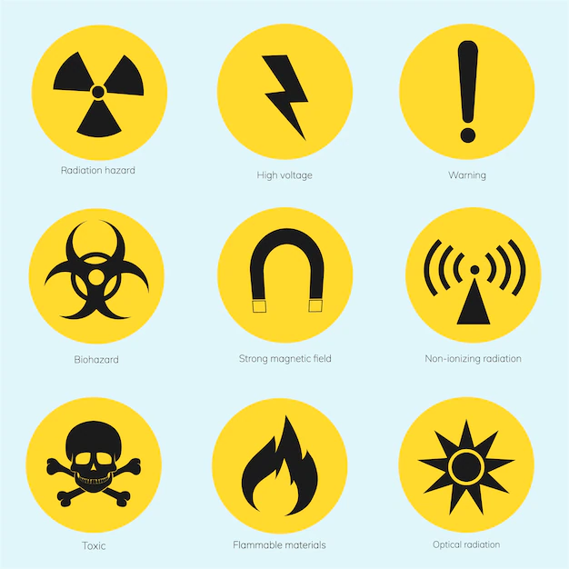 Free Vector | Collection of illustrated warning signs