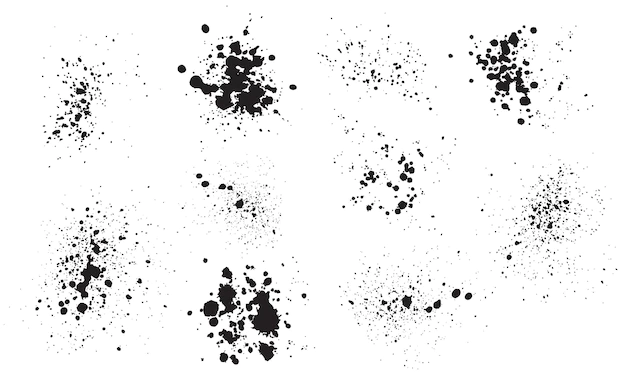 Free Vector | Collection of ink splatters
