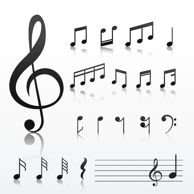 Free Vector | Collection of music note symbols