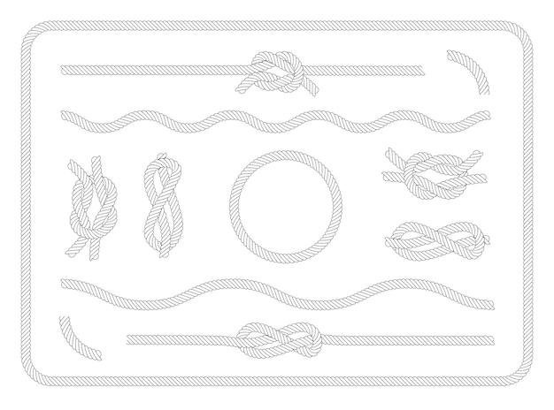 Free Vector | Collection of sailor knots set