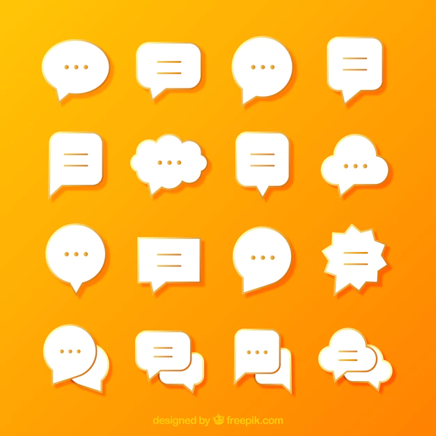 Free Vector | Collection of speech bubble in flat design