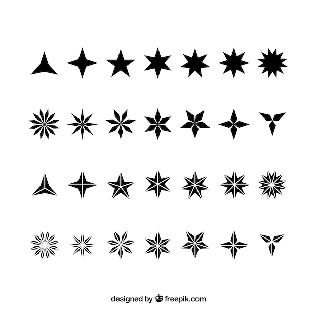 Free Vector | Collection of star types