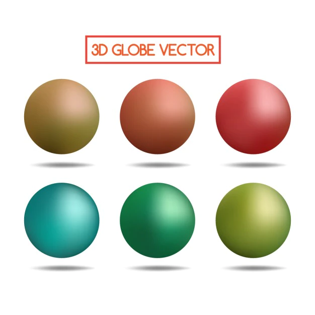 Free Vector | Colorful 3d spheres