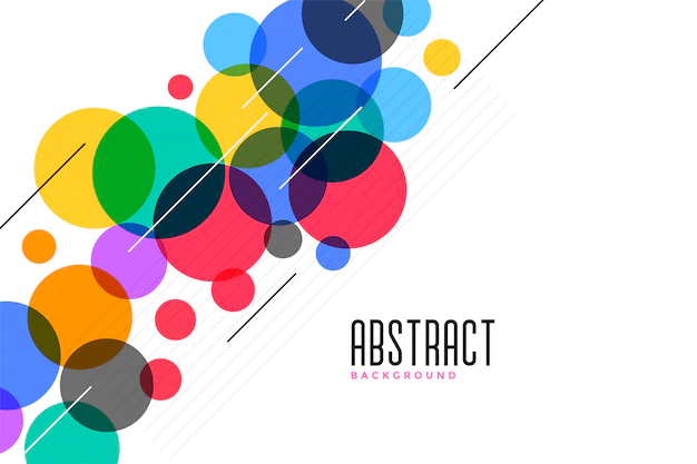 Free Vector | Colorful circles background with lines