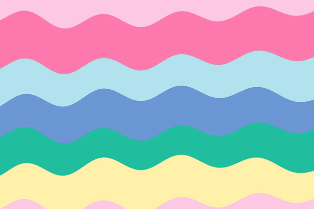 Free Vector | Colorful cursive stripes cute pattern background