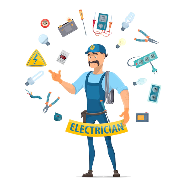 Free Vector | Colorful electricity elements concept