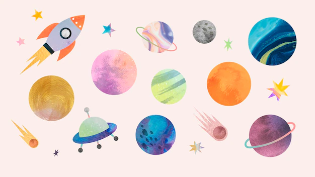 Free Vector | Colorful galaxy watercolor doodle on pastel background