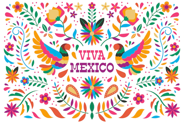 Free Vector | Colorful mexican wallpaper