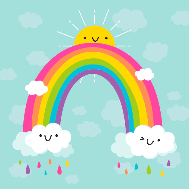 Free Vector | Colorful rainbow flat design