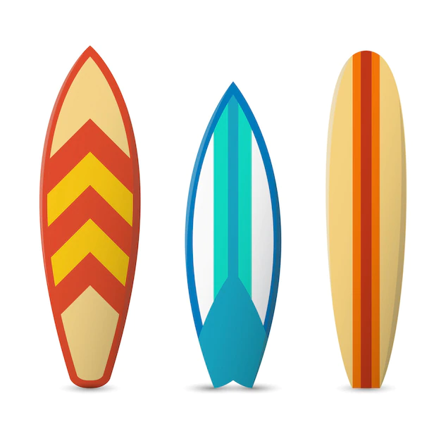 Free Vector | Colorful surfboard set.