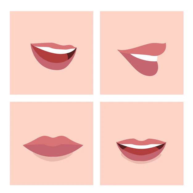 Free Vector | Coloured mouths collection