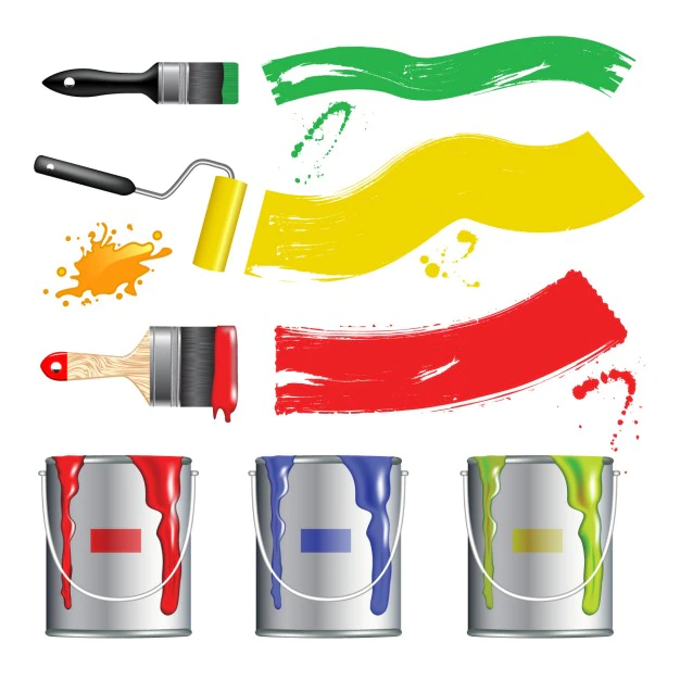 Free Vector | Coloured paint buckets design