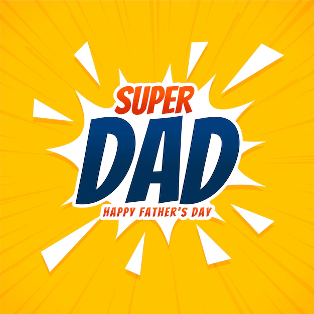 Free Vector | Comic style happy fathers day  greeting card