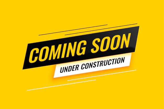Free Vector | Coming soon under construction yellow background design
