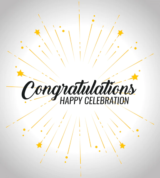 Free Vector | Congratulation happy event celebration with stars decoration
